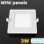 Mini négyzet LED panel (85x85 mm) 3W - természetes fehér