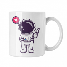  Mini Űrhajós Love - Fehér Bögre bögrék, csészék