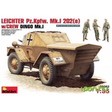 MiniArt 1/35 Leichter Pz Kpfw Mk 1 202 (e) w/CREW DINGO Mk.I katonai jármű modell katonásdi