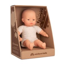 Miniland Ázsiai baba baba 32 cm dobozban, puha testtel baba