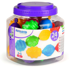 Miniland Óriásgyöngy készlet, 24 db-os, MINILAND, ML27361 kreatív és készségfejlesztő
