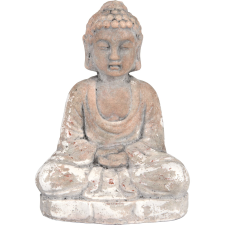  Minimalist Zen dekorfigura Buddha ülő 29,5 cm bézs dekoráció