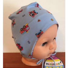 Minimanó Pamut sapka (36) - kék tűzoltó gyerek sapka