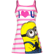  Minions hálóing lányoknak, fehér/rózsaszín, 3 éves