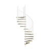 MINKA csigalépcső Spiral Effect átmérő 160 cm tölgy fehér