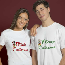  Minnie and Mickey Christmas páros póló ajándéktárgy