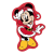 Minnie Disney Minnie Jolly karácsonyi 3D formapárna, díszpárna 35 cm Velúr