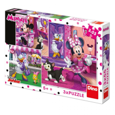  Minnie egér 3x55 darabos puzzle szett puzzle, kirakós
