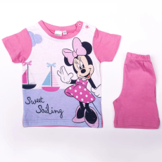  Minnie egér kislány pamut nyári együttes - póló-rövidnadrág szett - rózsaszín - 92