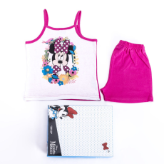  Minnie egér kislány pamut pizsama - ujjatlan pizsama - nyári együttes - pink - 122
