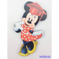  Minnie piros pöttyös ruhában ballagó kalapban tábla dekorációs kellék