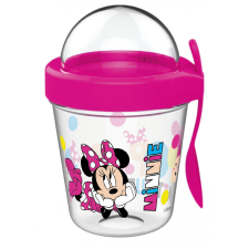 Minnie pohár snack tartó fedéllel és kanállal 350 ml babaétkészlet