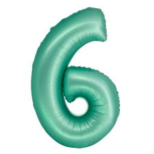  Mint Matt, Menta 6-os szám fólia lufi 76 cm party kellék