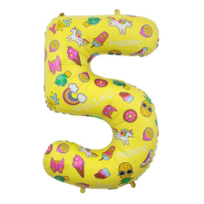  Mintás 5-ös Images szám fólia lufi 78 cm party kellék