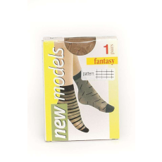  - Mintás bokafix, 20 DEN, m:36-41, 1 pár suntan