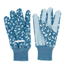  Mintás kerti kesztyű, kék, 23 cm (JB001-K) védőkesztyű
