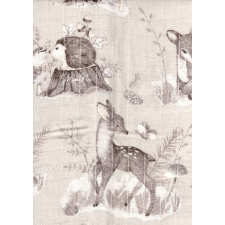 Mintás textil pelenka 1db-os 70X80 cm - Erdei barátok bézs mosható pelenka