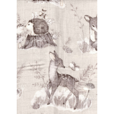 Mintás textil pelenka 1db-os 70X80 cm - Erdei barátok bézs mosható pelenka