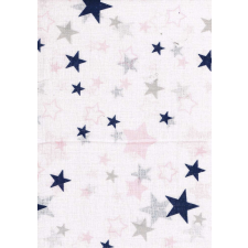 Mintás textil pelenka 1db-os - kék/rózsaszín/szürke csillagok mosható pelenka