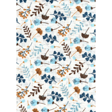 Mintás textil pelenka 1db-os - kék virág mosható pelenka