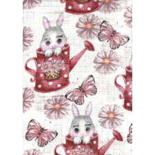 Mintás textil pelenka 1db-os - Nyuszi és pillangó mosható pelenka