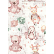 Mintás textil pelenka 1db-os - Nyuszi, zsiráf, maci mosható pelenka