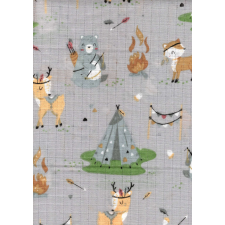 Mintás textil pelenka 1db-os - szürke Indián barátok mosható pelenka