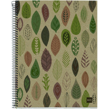 MIQUELRIUS Ecoleaves A5 4x30lapos kockás spirálfüzet füzet