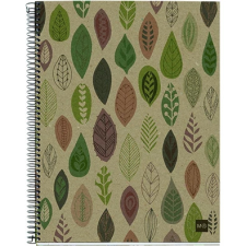 MIQUELRIUS Ecoleaves A5 4x30lapos kockás spirálfüzet (A15289ELE27) füzet