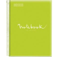 MIQUELRIUS Emotions Spirálfüzet A4 PP 5x24 lapos kockás lime füzet