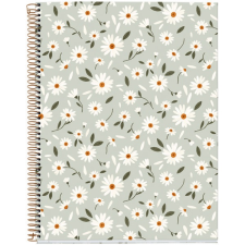 MIQUELRIUS Green Flowers A4 4x30 lap kockás spirálfüzet (A15296GR87) füzet