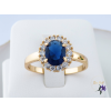  Mira antiallergén kék köves gyűrű-18K