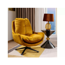  Mira Dohányzóasztal - Fekete, Arany Díszgömb, Rozsdamentes Acél bútor