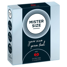 Mister Size 60 mm Condoms 3 pieces síkosító
