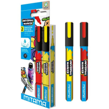 Mitama Marker Mitama minden felületre, piros-sárga, 2db-os klt. filctoll, marker