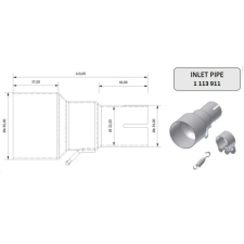 MIVV beömlőcső 55 > 32 mm MIVV Kipufogók és alkatrészeik Kipufogó alkatrészek egyéb motorkerékpár alkatrész