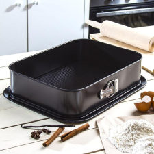 MK Home Bevonatos csatos tepsi tortaforma tálcával 40x28cm sütés és főzés