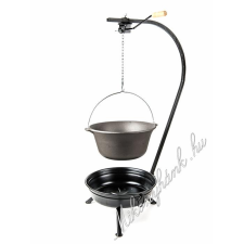 MK Home Fekete Tűzteres állvány+16 literes öntöttvas bogrács szett(2részes) konyhai eszköz