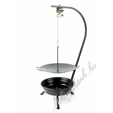 MK Home Fekete tűzteres állvány + 45cm hússütő tárcsa (magyar termék) sütés és főzés