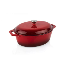 MK Home Piros zománcos öntöttvas kacsasütő 36cm/8.5liter sütés és főzés