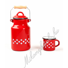 MK Home Pöttyös tejeskanna 2 liter + bögre 0.25 liter bögrék, csészék