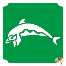 Mk Kreatív Stúdió 5x5 cm-es Csillám tetoválás sablon - Delfin 360 csillámtetoválás