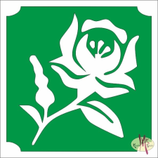Mk Kreatív Stúdió 5x5 cm-es Csillám tetoválás sablon - Virág 16 csillámtetoválás