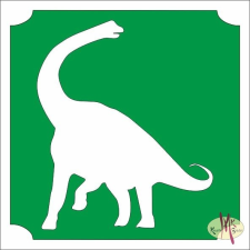 Mk Kreatív Stúdió 5x5 cm-es Csillámtetoválás sablon -Dino 132 csillámtetoválás
