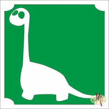 Mk Kreatív Stúdió 5x5 cm-es Csillámtetoválás sablon - Dino 435 csillámtetoválás