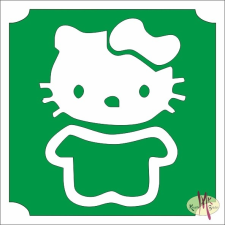 Mk Kreatív Stúdió 5x5 cm-es Csillámtetoválás sablon - Hello Kitty 146 csillámtetoválás