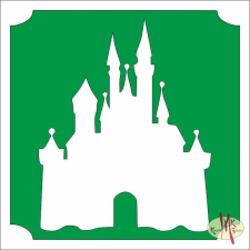 Mk Kreatív Stúdió 5x5 cm-es Csillámtetoválás sablon -Kastély 95 csillámtetoválás