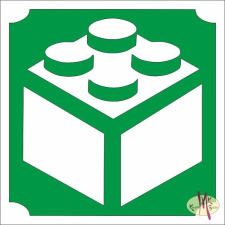 Mk Kreatív Stúdió 5x5 cm-es Csillámtetoválás sablon - Lego kocka 120 csillámtetoválás