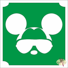 Mk Kreatív Stúdió 5x5 cm-es Csillámtetoválás sablon - Mickey mouse 97 csillámtetoválás