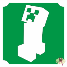 Mk Kreatív Stúdió 5x5 cm-es Csillámtetoválás sablon - Minecraft, Creeper 429 csillámtetoválás